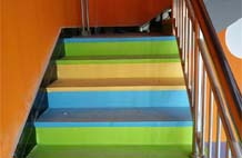 亞強體育施工案例:室內pvc樓梯踏步YQ-002,